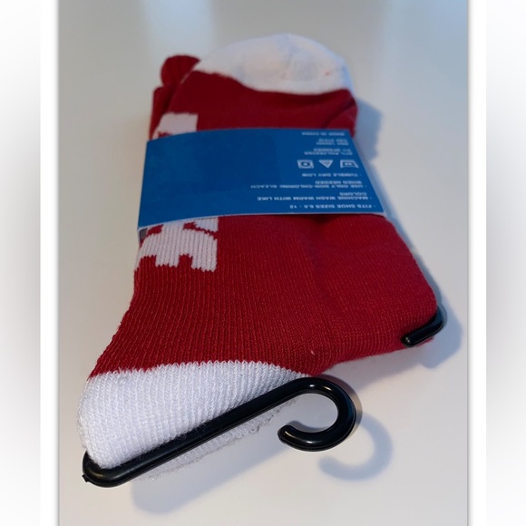Neff Crew Socks 1 Pair Men 6.5-12 Red w/ White Face Logo Skate Snowboard BMX NEW - Picture 11 of 12